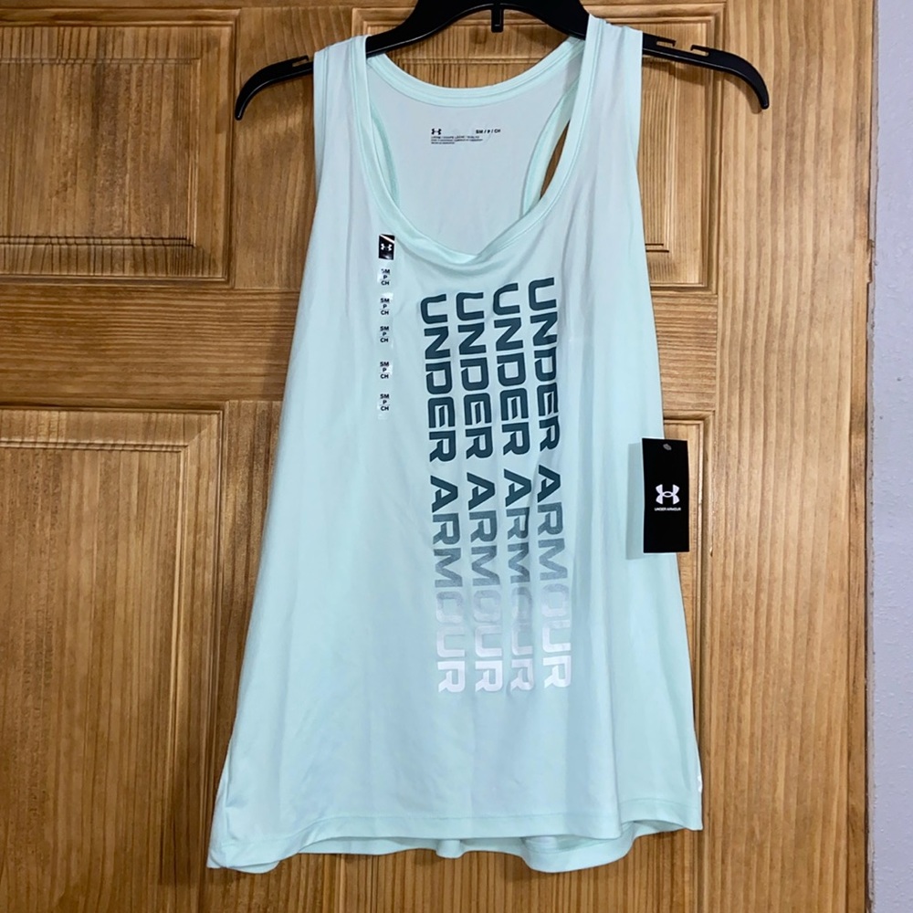 Teal color under armor tank top